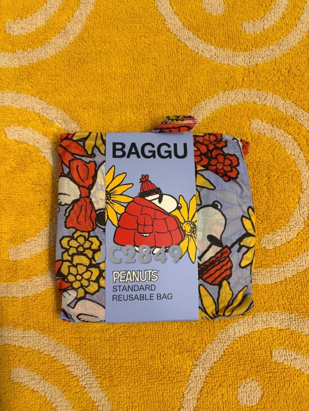 NWT BAGGU Standard Reusable Bag (Floral Snoopy)